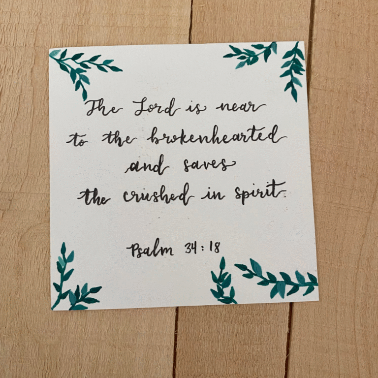 Scripture Card Psalm 34 square